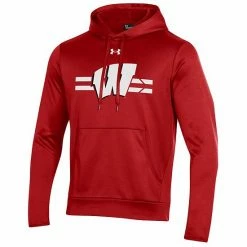 Men's Under Armour Red Wisconsin Badgers Logo Stripe Fleece Pullover Hoodie -Under Armour SHOP unnamed file 14293