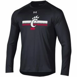 Men's Under Armour Black Cincinnati Bearcats Logo Stripe Performance Raglan Long Sleeve T-Shirt -Under Armour SHOP unnamed file 14297
