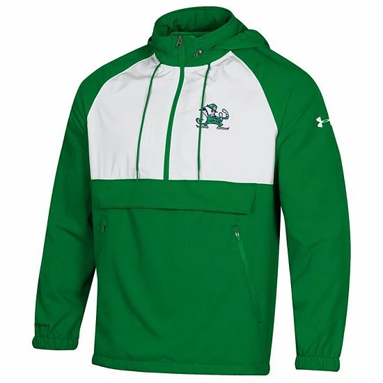 Men's Under Armour Green Notre Dame Fighting Irish Gameday Anorak Performance Half-Zip Jacket 3 Men's Under Armour Green Notre Dame Fighting Irish Gameday Anorak Performance Half-Zip Jacket - Image 3