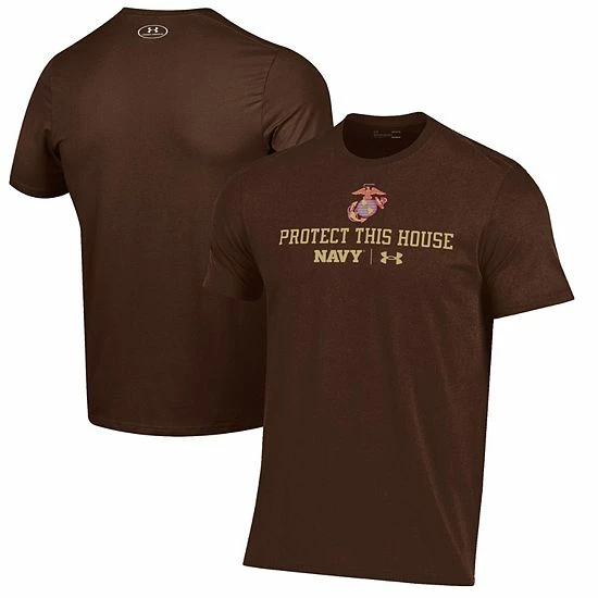 Men's Under Armour Brown Navy Midshipmen Flag Rivalry USMC Performance T-Shirt 1 Men's Under Armour Brown Navy Midshipmen Flag Rivalry USMC Performance T-Shirt