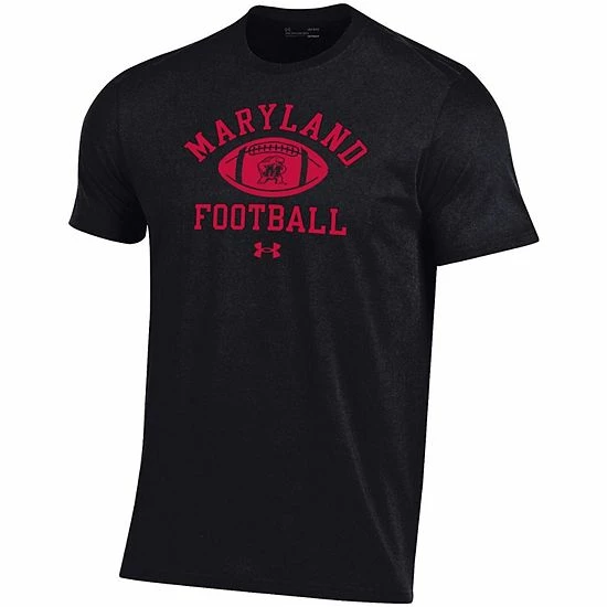 Men's Under Armour Black Maryland Terrapins Football Practice T-Shirt 3 Men's Under Armour Black Maryland Terrapins Football Practice T-Shirt - Image 3