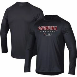 Men's Under Armour Black South Carolina Gamecocks Lockup Tech Raglan Long Sleeve T-Shirt