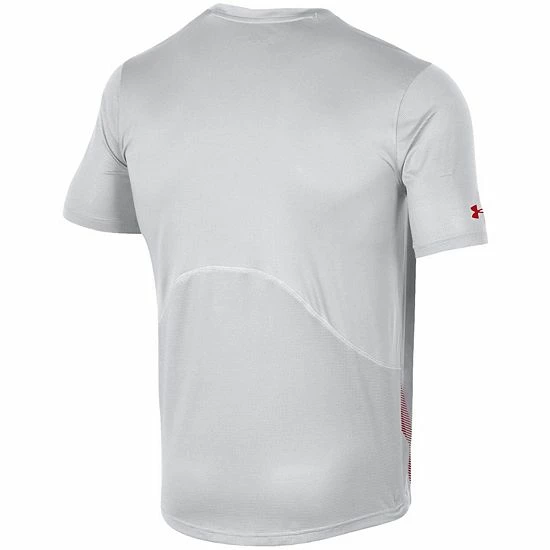 Men's Under Armour White Wisconsin Badgers 2021 Sideline Training Performance T-Shirt 4 Men's Under Armour White Wisconsin Badgers 2021 Sideline Training Performance T-Shirt - Image 4