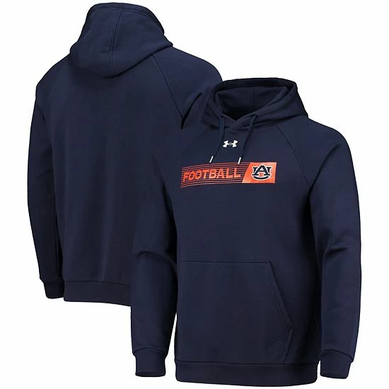 Men's Under Armour Navy Auburn Tigers 2021 Sideline Football All-Day Raglan Pullover Hoodie 2 Men's Under Armour Navy Auburn Tigers 2021 Sideline Football All-Day Raglan Pullover Hoodie - Image 2