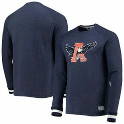 Men's Under Armour Navy Auburn Tigers Game Day Thermal Raglan Pullover Sweatshirt