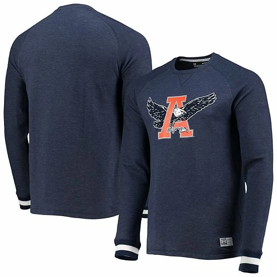 Men's Under Armour Navy Auburn Tigers Game Day Thermal Raglan Pullover Sweatshirt 1 Men's Under Armour Navy Auburn Tigers Game Day Thermal Raglan Pullover Sweatshirt
