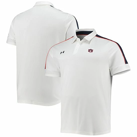 Men's Under Armour White Auburn Tigers Sideline Recruit Performance Polo 1 Men's Under Armour White Auburn Tigers Sideline Recruit Performance Polo
