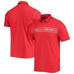 Men's Under Armour Red Texas Tech Red Raiders Sideline Chest Stripe Performance Polo