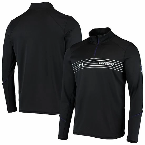Men's Under Armour Black Northwestern Wildcats Sideline Performance Lightweight Quarter-Zip Jacket 1 Men's Under Armour Black Northwestern Wildcats Sideline Performance Lightweight Quarter-Zip Jacket