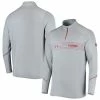 Men's Under Armour Gray Wisconsin Badgers Sideline Performance Lightweight Quarter-Zip Jacket