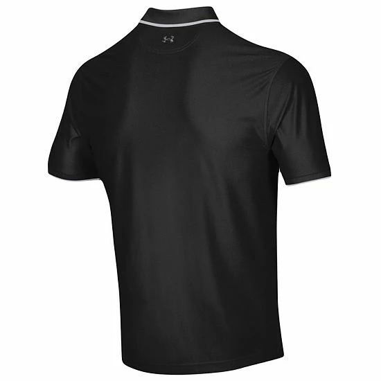 Men's Under Armour Black Wisconsin Badgers Playoff 2.0 Pique Performance Polo 4 Men's Under Armour Black Wisconsin Badgers Playoff 2.0 Pique Performance Polo - Image 4