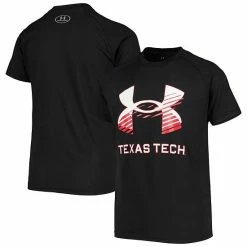 Youth Under Armour Black Texas Tech Red Raiders Logo Lockup Performance T-Shirt