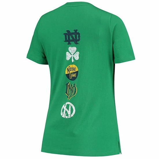 Women's Under Armour Green Notre Dame Fighting Irish Spine Print V-Neck T-Shirt 4 Women's Under Armour Green Notre Dame Fighting Irish Spine Print V-Neck T-Shirt - Image 4