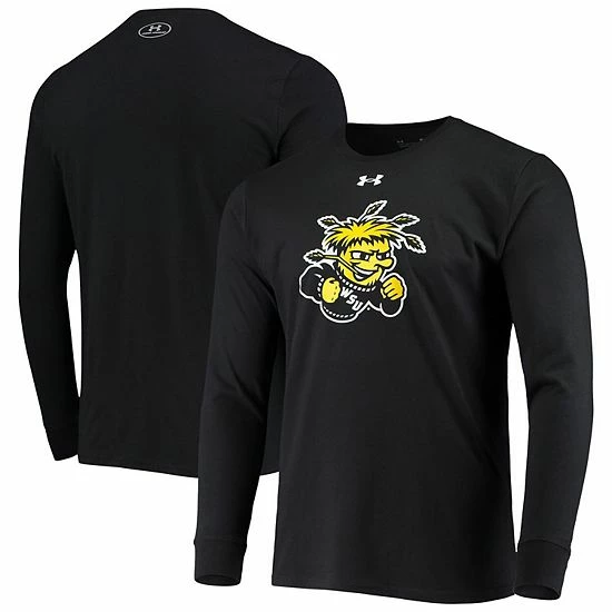 Men's Under Armour Black Wichita State Shockers School Logo Long Sleeve T-Shirt 1 Men's Under Armour Black Wichita State Shockers School Logo Long Sleeve T-Shirt