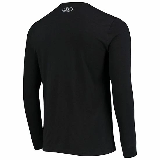 Men's Under Armour Black Wichita State Shockers School Logo Long Sleeve T-Shirt 4 Men's Under Armour Black Wichita State Shockers School Logo Long Sleeve T-Shirt - Image 4