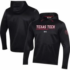 Men's Under Armour Black Texas Tech Red Raiders Sideline Pullover Hoodie
