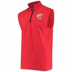 Men's Under Armour Red Utah Utes Sideline Squad Coaches Quarter-Zip Vest -Under Armour SHOP unnamed file 14534
