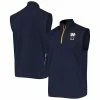Men's Under Armour Navy Notre Dame Fighting Irish Sideline Squad Coaches Quarter-Zip Vest