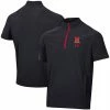 Men's Under Armour Black Maryland Terrapins Squad Coaches Short Sleeve Raglan Quarter-Zip Jacket