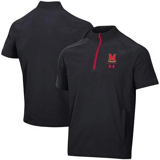 Men's Under Armour Black Maryland Terrapins Squad Coaches Short Sleeve Raglan Quarter-Zip Jacket 1 Men's Under Armour Black Maryland Terrapins Squad Coaches Short Sleeve Raglan Quarter-Zip Jacket