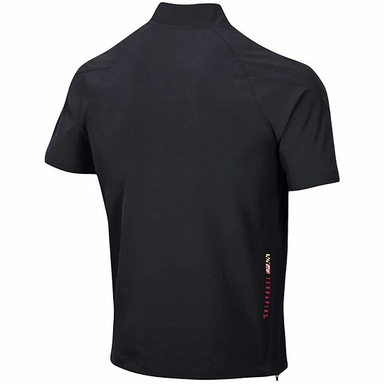 Men's Under Armour Black Maryland Terrapins Squad Coaches Short Sleeve Raglan Quarter-Zip Jacket 4 Men's Under Armour Black Maryland Terrapins Squad Coaches Short Sleeve Raglan Quarter-Zip Jacket - Image 4