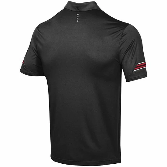 Men's Under Armour Black Utah Utes Elevated Coaches Performance Polo 4 Men's Under Armour Black Utah Utes Elevated Coaches Performance Polo - Image 4