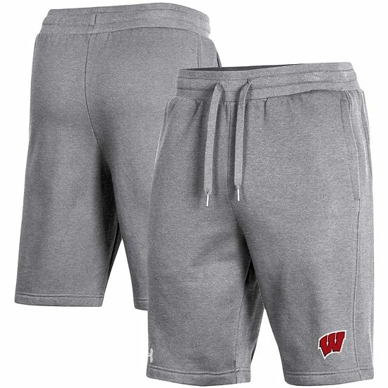 Men's Under Armour Heathered Gray Wisconsin Badgers All Day Shorts 2 Men's Under Armour Heathered Gray Wisconsin Badgers All Day Shorts - Image 2