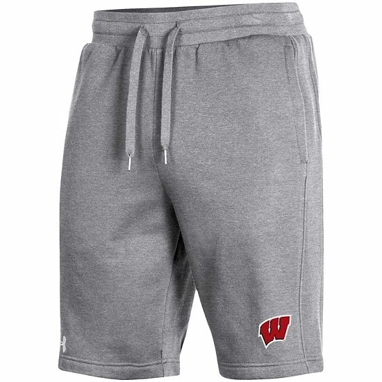 Men's Under Armour Heathered Gray Wisconsin Badgers All Day Shorts 3 Men's Under Armour Heathered Gray Wisconsin Badgers All Day Shorts - Image 3