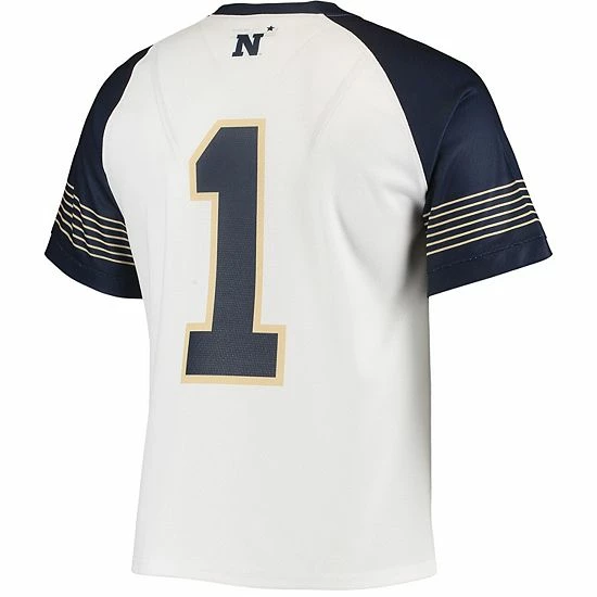 Men's Under Armour #1 White Navy Midshipmen Lacrosse Replica Jersey 3 Men's Under Armour #1 White Navy Midshipmen Lacrosse Replica Jersey - Image 3