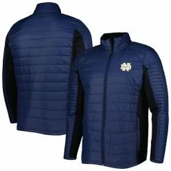 Men's Under Armour Navy Notre Dame Fighting Irish Atlas Insulated Performance Full-Zip Jacket