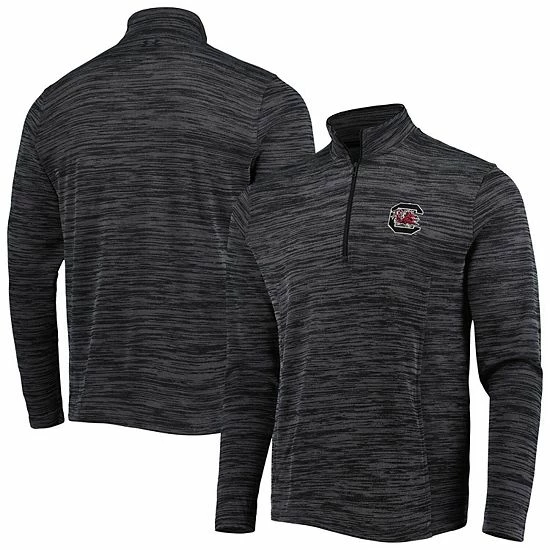 Men's Under Armour Heathered Black South Carolina Gamecocks Tempo Fleece Quarter-Zip Jacket 1 Men's Under Armour Heathered Black South Carolina Gamecocks Tempo Fleece Quarter-Zip Jacket