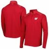 Men's Under Armour Red Wisconsin Badgers All Day Tri-Blend Quarter-Zip Jacket