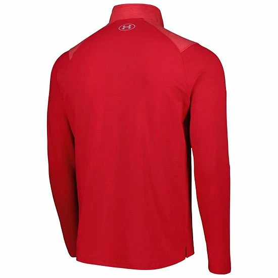 Men's Under Armour Red Wisconsin Badgers All Day Tri-Blend Quarter-Zip Jacket 4 Men's Under Armour Red Wisconsin Badgers All Day Tri-Blend Quarter-Zip Jacket - Image 4