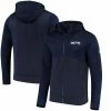 Men's Under Armour College Navy Seattle Seahawks Combine Authentic Twist Colorblock Full-Zip Hoodie