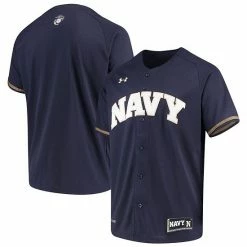 Men's Under Armour Navy Navy Midshipmen Performance Replica Baseball Jersey