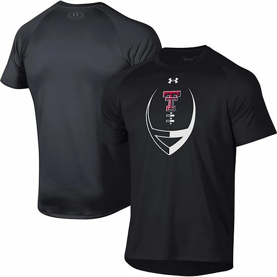 Men's Under Armour Black Texas Tech Red Raiders Football Icon Raglan Performance T-Shirt 1 Men's Under Armour Black Texas Tech Red Raiders Football Icon Raglan Performance T-Shirt