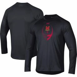 Men's Under Armour Black Maryland Terrapins Football Icon Raglan Long Sleeve T-Shirt