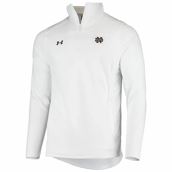 Men's Under Armour White Notre Dame Fighting Irish 2021 Sideline Command Quarter-Zip Jacket 3 Men's Under Armour White Notre Dame Fighting Irish 2021 Sideline Command Quarter-Zip Jacket - Image 3