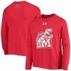Youth Under Armour Red Maryland Terrapins Vault Long Sleeve T-Shirt