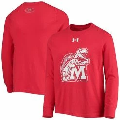 Under Armour SHOP 29 Youth Under Armour Red Maryland Terrapins Vault Long Sleeve T-Shirt