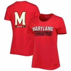 Under Armour SHOP 19 Women's Under Armour Red Maryland Terrapins 2-Hit Performance T-Shirt