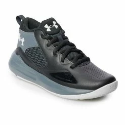Under Armour Lockdown 5 Grade School Kids' Basketball Shoes Red Black White