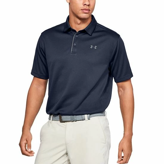 Men's Under Armour Tech Polo White Graphite 14 Men's Under Armour Tech Polo White Graphite - Image 14