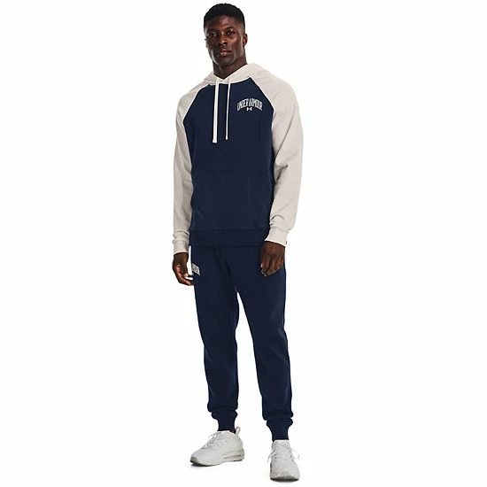 Men's Under Armour Wordmark Rival Fleece Hoodie Pitch Gray 3 Men's Under Armour Wordmark Rival Fleece Hoodie Pitch Gray - Image 3