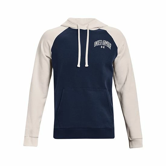 Men's Under Armour Wordmark Rival Fleece Hoodie Pitch Gray 5 Men's Under Armour Wordmark Rival Fleece Hoodie Pitch Gray - Image 5