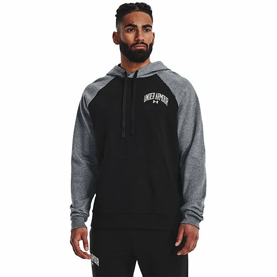 Men's Under Armour Wordmark Rival Fleece Hoodie Pitch Gray 11 Men's Under Armour Wordmark Rival Fleece Hoodie Pitch Gray - Image 11