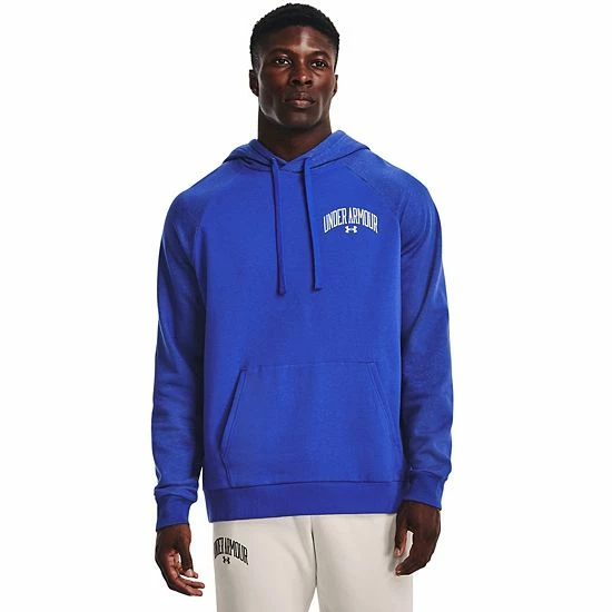 Men's Under Armour Wordmark Rival Fleece Hoodie Pitch Gray 12 Men's Under Armour Wordmark Rival Fleece Hoodie Pitch Gray - Image 12