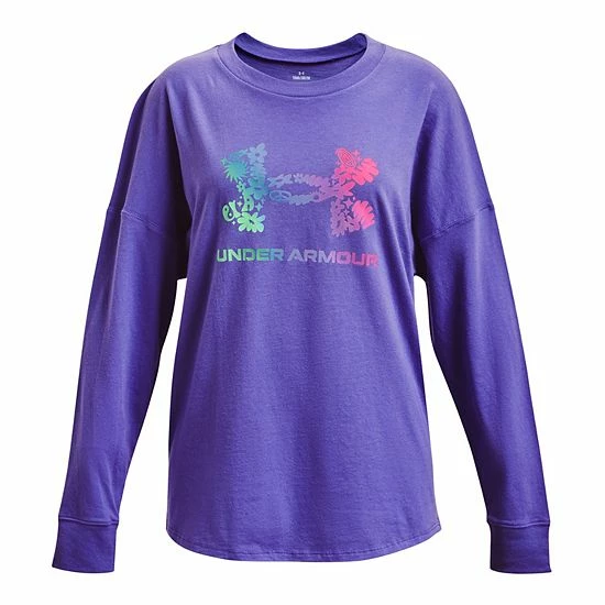 Girls 7-16 Under Armour Gradient Logo Graphic Tee Black 3 Girls 7-16 Under Armour Gradient Logo Graphic Tee Black - Image 3