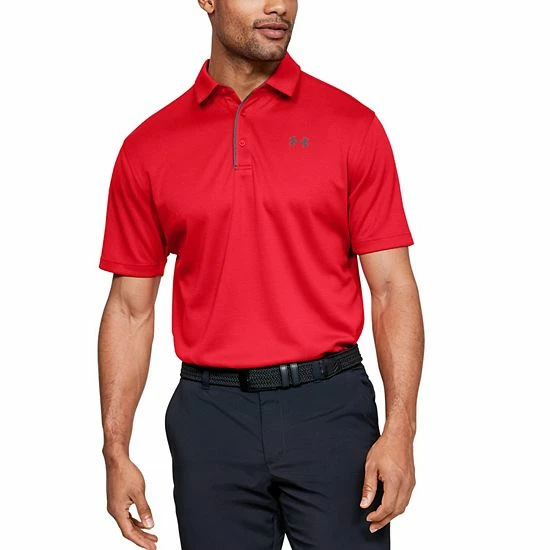 Men's Under Armour Tech Polo White Graphite 16 Men's Under Armour Tech Polo White Graphite - Image 16