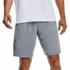 Big & Tall Under Armour Tech Graphic Shorts Mod Gray Blue Circuit